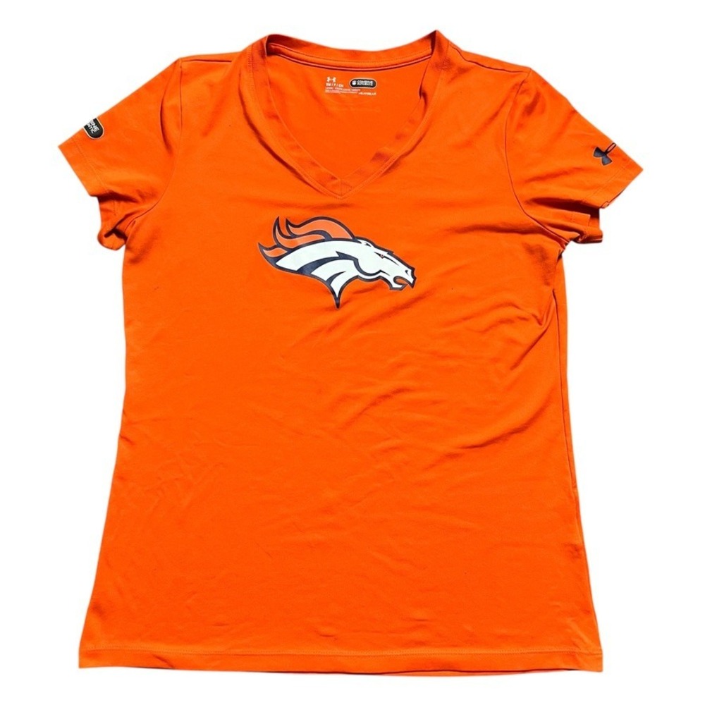 Under Armour NFL Combine Denver‎ Broncos T Shirt Women's Small Orange